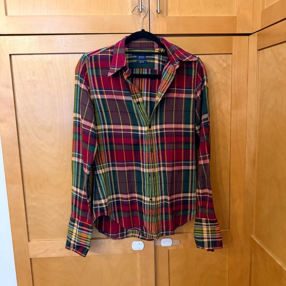Ralph Lauren Plaid Button Down Shirt | Classic Multicolor Flannel | Fits S/M